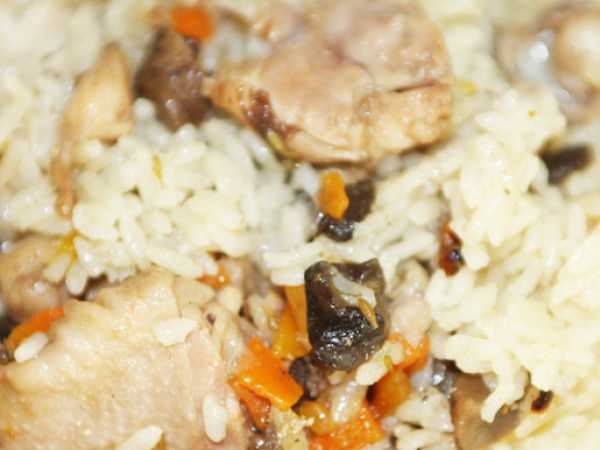 Рис с сушеными грибами